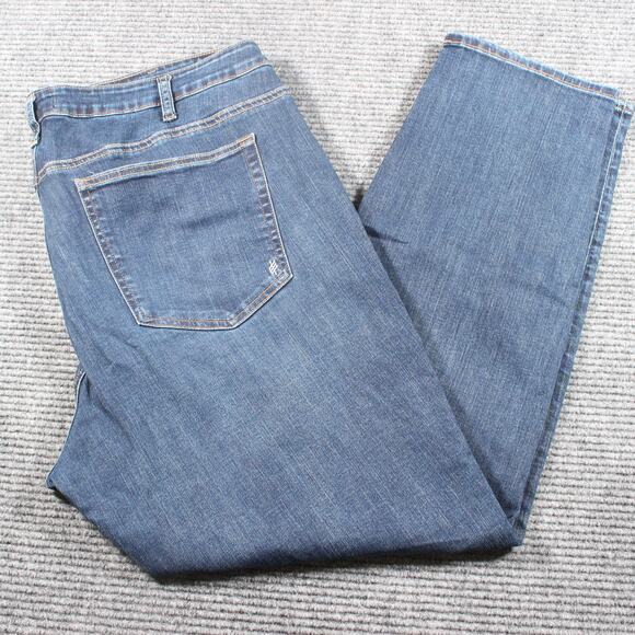 Silver Jeans Beau Womens 18 Blue Mid Rise Straight Ankle Stretch - Picture 1 of 10